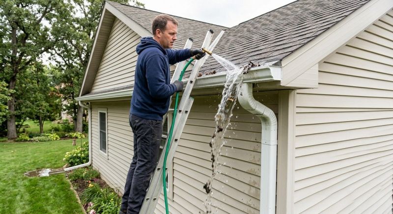 Clogged Gutter Clearing in Fredericksburg, VA