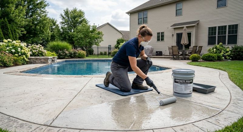Porch Concrete Sealing in Redmond, WA